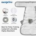 Reusable Dog Diapers Female 3 Pack Washable Highly Absorbent, Flexible, Leak-Proof for Dog Period, Heat Incontinence, Potty Training (Small)