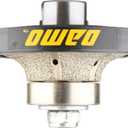 DAMO 9/16 inch Demi Bullnose & Half Bullnose Diamond Hand Profile Wheel, Hand Profiler, Coarse Grit Router Bit, 5/8-11 Thread, for Granite, Concrete, Marble, and Countertop Edge