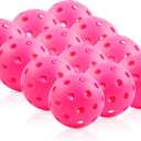 Fizzazzle Outdoor Pickleball Balls - 12 Pack 40 Holes - Designed to USAPA Specifications - High Resilience & Durability Pink Pickle Balls for Championships
