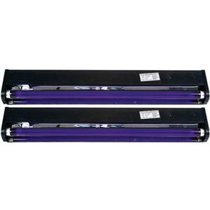 2 American DJ BLACK-24BLB 24" UV Black Pro Blacklight Dorm Party Light Fixtures