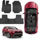 Car Floor Mats for Toyota RAV4: 2025 2024 2023 2022 2021 2020 2019, All Weather Floor Liners Custom Fit for Toyota RAV 4 Accessories