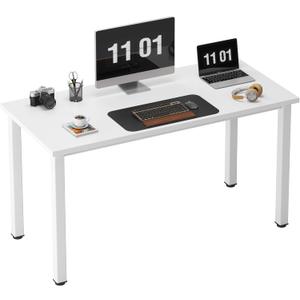 Need Computer Desk, 47 inch Home Office Desk, Modern Simple Style Home Office Gaming Desk, Basic Writing Table for Study Student, White