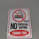 2 Pack No Smoking Signs for Business, PVC No Smoking Signs for Home, No Smoking Stickers with 4 Holes, No Smoking No Vaping Sign for Indoor & Outdoor, 6"x10"