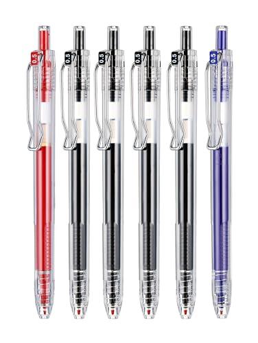 Colourcolor 60 pack Retractable Gel Pens Super Long Lasting 0.5mm Fine Point Gel Ink Roller Ball Journal Pens Smooth Writing Large Capacity, Back to School