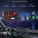 Portable 9 Wireless CarPlay Screen for Car Apple CarPlay & Android Auto Car Touchscreen with GPS Navigation, Bluetooth, Mirror Link & Voice Control Plug & Play Upgrade for All Vehicles