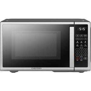 Chefman Countertop Microwave Oven 0.9 Cu. Ft. Digital Stainless Steel Microwave 900 Watt with 6 Presets, Eco Mode, Mute Option, Memory Function, Child Safety Lock, Kitchen, Home, Dorm Essentials