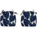 Outdoor Chair Cushions (Set of 2) 16x17 Inch Patio Seat Cushions Navy Square Chair Pads for Outdoor Patio Furniture Garden Home Office