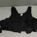 BRABIC Front Closure Post Surgical Compression Everyday Bra for Women Mastectomy with Removable Breast Support Band Black, XL