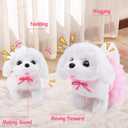 Golray Dog Toys for Kids Girls, Stroller & Electronic Interactive Stuffed Dog Plush Can Walk Bark, 10 Pcs Toddler Girl Toy Dog Puppy Pet Care Pretend Play Set, Birthday Gifts for Little Girl 3 4 5 6 7