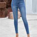 LookbookStore Skinny Jeans for Women Trendy High Waist Slim Fit Comfort Jeggings Jeans Stretchy Denim Pants Work Casual (Blue, XS)