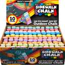 JOYIN 120 PCS Sidewalk Chalks for Kids Giant Box Non-toxic Jumbo Colored Washable Sidewalk Chalk for Toddlers in 10 Colors 