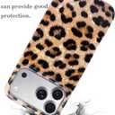 J.west Compatible with iPhone 17 Pro Max Case 6.9", Vintage Soft Sparkly Leopard Print Pearly Thinfoil Animal Design Women Girl Protective Cover Phone Case Brown Cheetah