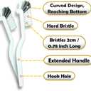 4 x Betanull Crevice Cleaning Brush Set, Multi-Purpose Hard Bristle Brushes for Deep Cleaning Kitchen, Bathroom, Grout, Sink, Cup, Teapot, Bottle, Blender, Corners, Tight Spaces & More