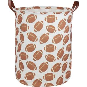 Kids Laundry Hamper Football Hamper for Nursery Boy Clothes Storage Bin Organizer Football Room Decor