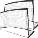 9x5 FT Kids Soccer Goal with Carry Bag, Portable Folding Soccer Net for Backyard Training, Indoor/Outdoor Use for Youth and Adults