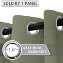 AOSKY Door Curtains for Doorway Privacy, Olive Green Grommet Closet Curtains for Bedroom, Door Window Curtain, Light Blocking Thermal Insulation Drapes for Living Room Set of 1 Panels, 25" W x 80" L