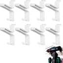 haowei Plastic Groove Plate Hooks, 8 Pack Black Plastic Heavy Duty Organization Hooks for Garage, Shop, Kitchen Toilet Small Item Pendants (White)