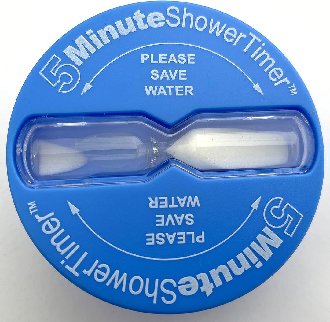 Five Minute Shower Timer Kid Friendly Battery Free Hot Water Saver Sand Timer