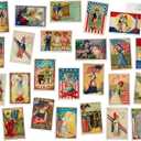 Vintage Patriotic Postcards - 24 Vintage Postcards - Assorted Retro Postcards on Antique Textured Style Cardstock - 4th of July Cards, Labor Day Cards, Memorial Day Cards, Veterans Day Cards
