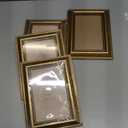 4x6 Picture Frame with Real Glass, 4 Set Ornate Vintage Picture Frames for Wall or Tabletop Display, Gold 4 x 6 Frame for Wall Home Best Gift