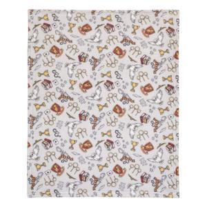 NoJo Harry Potter Magical Moments Grey and White Super Soft Baby Blanket