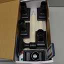 Homemory Real Wax Window Candles with Remote Timer Dimmer, Flameless Taper Candles with Holders, Christmas Candle for Window Battery Operated, LED Candlesticks for Home Holiday Decor,6 Pcs Ivory