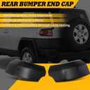 Pair Black Rear Bumper End Cap Compatible with 2007-2014 FJ Cruiser 5246235030 5246335030 TO1105122 TO1104122(Black,Pair)