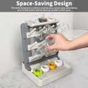 Baby Bottle Drying Rack, Vertical Standing Bottle Dryer Rack Holder-Space Saving Baby Bottle Drying Rack for Countertop-Holds Up to 12 Baby Bottles & Cup(Gray & Khaki)