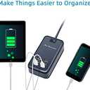 USB Charger Station, 6 Port Desktop Charging Station for Multiple Devices, Wall Power Strip with Switch
