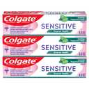 3 x Colgate Sensitive Enamel Health Toothpaste for Sensitive Teeth, 3 Pack, Toothpaste with Fluoride and 5% Potassium Nitrate, Helps Prevent Bad Breath, Soothing Peppermint Flavor, 6 oz, 3 Pack