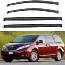 Window Visors Rain Guards for 2011-2020 Toyota Sienna | Out-Channel Window Vent Wind Deflectors Visors Shades Protectors for 11-20 Toyota Sienna