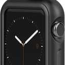 Compatible with Apple Watch Necklace Pendant Silicone Case Cover Replacement for iWatch Pendant Series 10 9 8 7 6 SE 5 4 3 2, 42 44 45 46mm Black