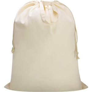 Canvas Laundry Bag 33"x 35", Thick Cotton Laundry Bag with Handles & Drawstring, Extra Large Heavy Duty Washable Basket Liner Hamper Liner Canvas Storage Sack (Beige XL, 1 Pack)