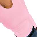 Afibi Women Ribbed Long Sleeve Crew Neck Slim Fit Stretchy Basic T Shirts Tops (Small, Pink)