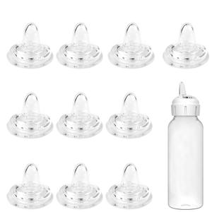 Sippy Spout Nipples Compatible with Dr. Brown's Narrow Bottles & Sippy Spout Bottles, Replacement Silicone Bottle Nipple BPA-Free, Soft Transition Spout for Sippy Cups, 6m+ (10 Pack)