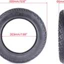 12x2.50 Replacement Tire & Inner Tube Set with Angled Valve Stem for Kid Bike Tire Tubes,Electric Scooters,EBike,Replacing 12x2.125 12-1/2"x2-1/4" (62-203) Tires