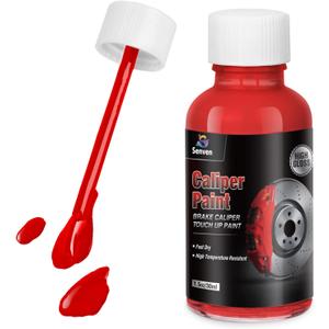 Red Caliper Paint Brake Caliper Touch Up Paint Red Gloss High Temperature Heat Resistant 1.5 oz