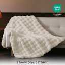 Faux Fur Throw Blanket for Couch - Thickened Fluffy Soft Bubble Blanket for Living Room Home Decor - Mothers Day Birthday Gifts for Women Men, Cream White, 50" x 60", 1300GSM