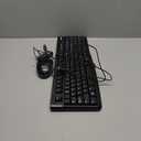 Logitech MK120 Wired Keyboard and Mouse Combo for Windows, Optical Wired Mouse, Full-Size, USB, Compatible with PC, Laptop - Black