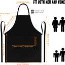 Kitchen Aprons for Cooking, 4 Pack Black Adjustable Bib Aprons with Pockets, Water Oil Resistant Chef Aprons for Men Women