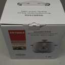 Electric Stew Pot, Ceramic Soup Porridge Cooker, Slow Cookers with Lid, 1L, White