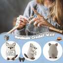 Crochet Wolf Gift for Men  Valentines Day Gift for Him, Handmade Wolf with Cute Pun Card, Romantic Stuffed Animal for Men