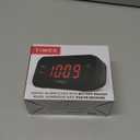 Timex Alarm Clock with Large Display, Digital Alarm Clock for Bedroom Includes 120V Universal Power Adapter (T121B - Black)