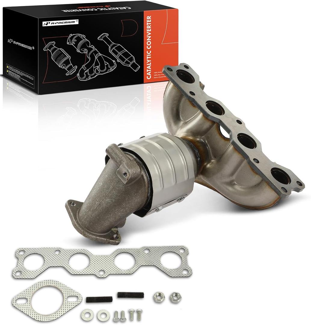 A-Premium Front Exhaust Manifold Catalytic Converter Kit Direct-Fit Compatible with Kia Sorento 2014-2015 & Hyundai Santa Fe Sport 2013-2016, 2.4L, EPA Compliant, Replace# 285102G455