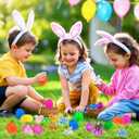 24 Pack Easter Egg Fillers with Easter Bunny Plush Easter Eggs with Toys Inside, Mini Easter Stuffed Animals Easter Eggs Hunts Party Favors Easter Basket Stuffers for Kids Toddler Teens Boys Girls