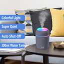 Colorful Cool Mini Humidifier, Essential Oil Diffuser, Aroma Essential USB Personal Desktop Humidifier for Car, Office Room, Bedroom etc,2 Adjustable Mist Modes (Navy Blue)