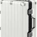 Krute Carry On Luggage Noble TSA Airline Approved Suitcase with Spinner Wheels 20 Inch White