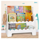 Kids Bookshelf Wooden 3-Tier, Scalloped Book Shelf for Kids Rooms, Front Facing Toddler Montessori Bookshelf, Baby Nursery Book Shelves Kids Classroom Bookshelf Bookcase (White)