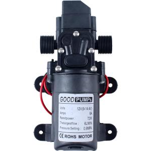 Self Priming Pump Sprayer Pump Booster Water Pump 12v DC 70W 130psi Water Pressure Pump Home diaphragm pump for 4-6L/Min Connect to 20.6mm/0.81inch Pipe