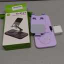 6 in 1 Wireless Charger for Apple Device, 30W Foldable Wired Charging for ipad with Clock & 7 Color Ambient Light, Nightstand Charger Station for iPhone 17/16/15/iWatch Series/AirPods 4/Pro 3(Purple)